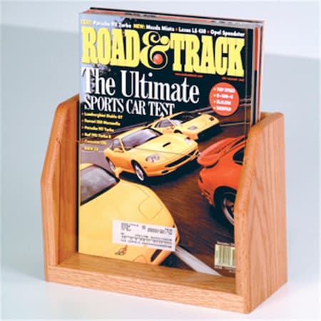 Wooden Mallet Countertop Magazine Display in Light Oak in Light Oak WO599442
